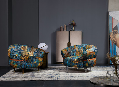 Sessel Club Lounge Designer Fernseh Sofa Stuhl Stühle Polster Sitz Möbel Textil